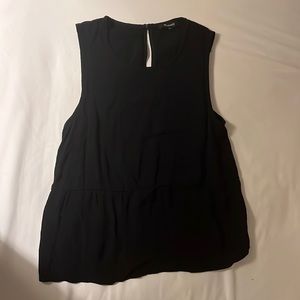 Medium Madewell black sleeveless blouse